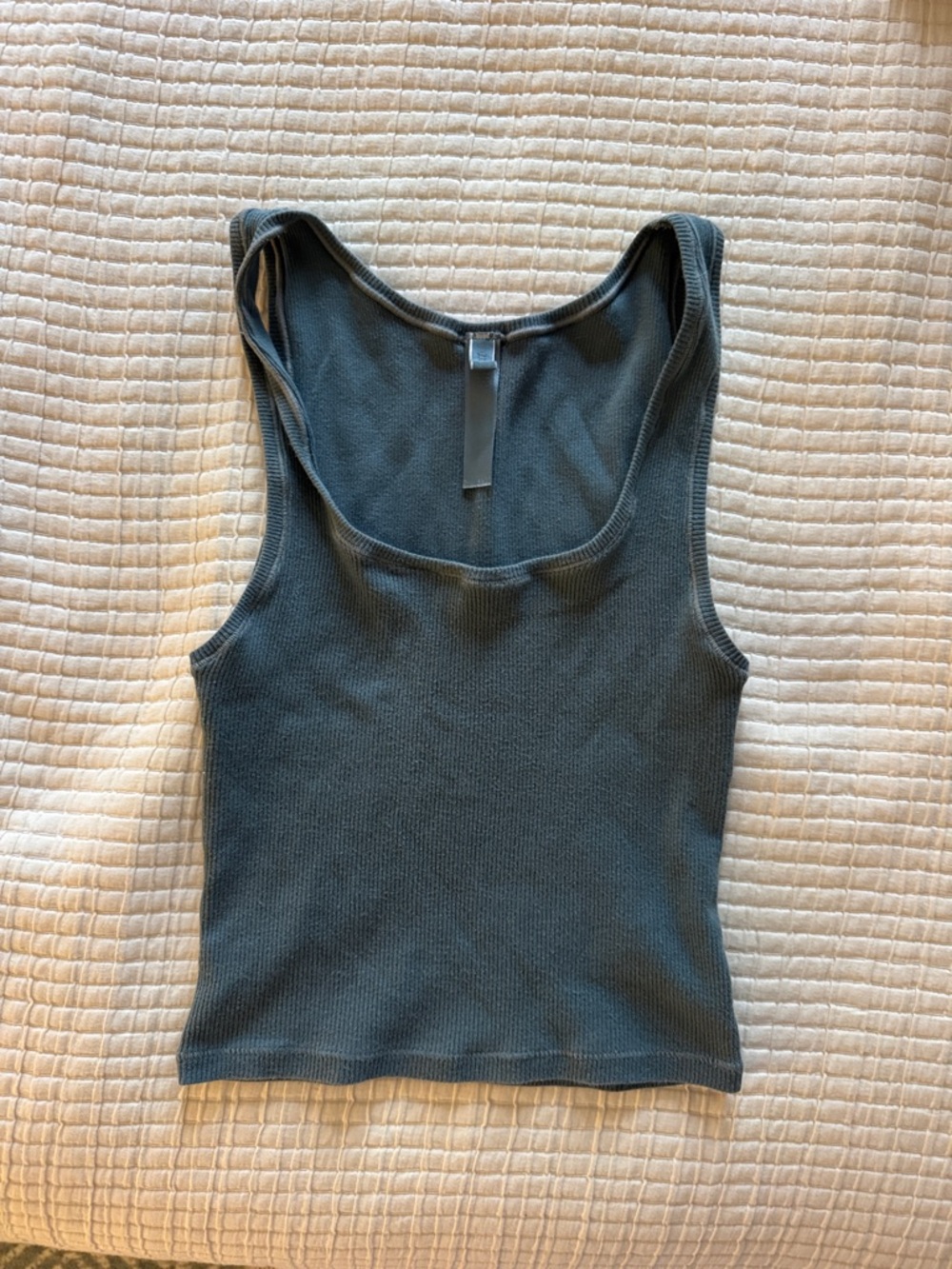 SKIMS Ribbed Scoop Tank Top - Slate blue
